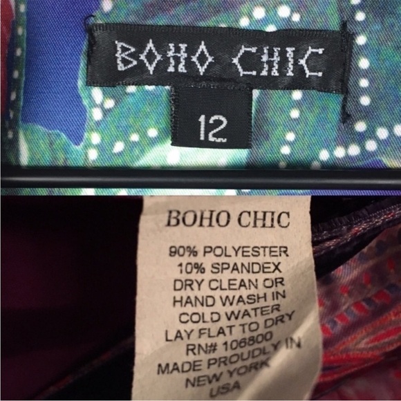 BOHO CHIC Jacket Ruffle Abstract Lace Up Rocker Western Rodeo Velour Size 12 - Picture 8 of 9